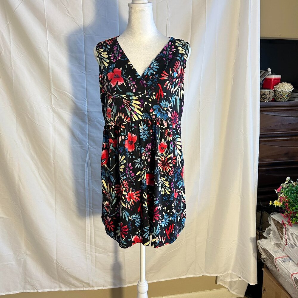 Flirty Pink Sleeveless Top Size !X Multi Color